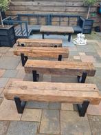 Bielzen buiten bankjes, Ophalen of Verzenden, Zo goed als nieuw, Rechthoekig, Hout