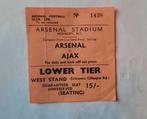 Ticket Arsenal-Ajax 1970 jaarbeursstedencup zeldzaam, Verzamelen, Ophalen of Verzenden, Gebruikt, Ajax, Overige typen