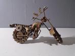 Scrap-metal motor (chopper)25x13 cm mooie details, Antiek en Kunst, Ophalen of Verzenden