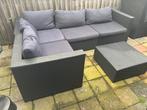 Wicker loungeset met nieuwe kussens, Tuin en Terras, 5 zitplaatsen, Bank, Ophalen of Verzenden, Zo goed als nieuw