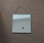 Wandspiegel Chroom 30x30 met Ketting, Huis en Inrichting, Woonaccessoires | Spiegels, Ophalen, Minder dan 50 cm, Vierkant, Nieuw