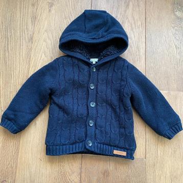 Noppies warm vest met teddy en capuchon/ jas donkerblauw -74 beschikbaar voor biedingen