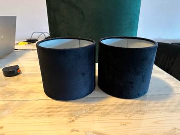 Zwarte Velvet Lampenkappen - Set van 2 beschikbaar voor biedingen