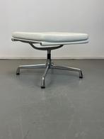 1 x Vitra Eames Ea223 Hocker Wit Leer Aluminium, 75 tot 100 cm, Ophalen of Verzenden, Zo goed als nieuw, Metaal