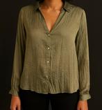 Donkergroene blouse, Ophalen of Verzenden, Zo goed als nieuw, Groen