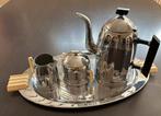 Demeyere  chroom dienblad met koffie, melk en suiker kan, Antiek en Kunst, Ophalen