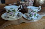 2 kop en schotels van Royal Albert, Mayflower, Antiek en Kunst, Ophalen of Verzenden