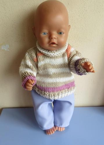 Poppenkleertjes poppenkleding Baby pop 40-43c gebreide set47 beschikbaar voor biedingen