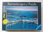 Ravensburger puzzel Griekenland eiland Mykonos 1000 stukjes, Hobby en Vrije tijd, Denksport en Puzzels, Ophalen of Verzenden, 500 t/m 1500 stukjes