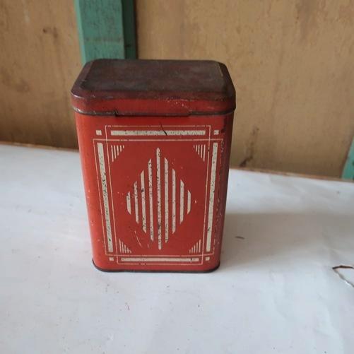 Blik Cafe brocante Frankrijk koffie origineel, Verzamelen, Blikken, Gebruikt, Koffie, Ophalen of Verzenden