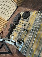 Gewichten, gewichtenrek, halters met clips, bars met clips,, Ophalen, Gebruikt, Buik, Halterset