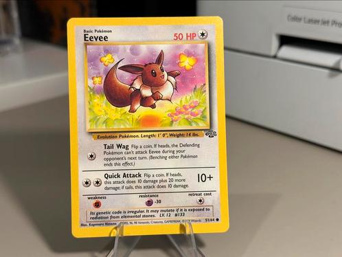 Eevee Jungle 51/64 Pokemom Kaart (1999), Hobby en Vrije tijd, Verzamelkaartspellen | Pokémon, Zo goed als nieuw, Losse kaart, Verzenden