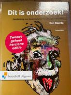 Dit is Onderzoek - Ben Baarda, Boeken, Ophalen of Verzenden, Gamma, Zo goed als nieuw, HBO