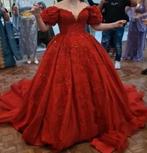 Prachtige rode henna jurk maat 38-42, Kleding | Dames, Jurken, Ophalen, Zo goed als nieuw
