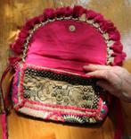FUCHSIA GOUD geborduurde cross body bag India Ibiza bohemian, Ophalen of Verzenden, Nieuw, Roze, Schoudertasje