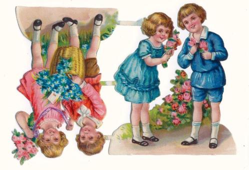 Poëzie plaatjes origineel géén herdruk rond 1900.   code 8, Verzamelen, Poesieplaatjes, Verzenden