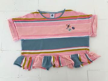 Petit Bateau shirt truitje korte mouwen meisje maat 104