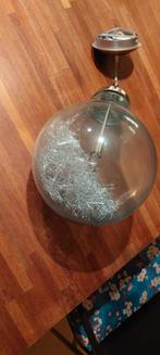 Transparant lichtblauwe gloei-hanglamp, Ophalen of Verzenden, Gebruikt, Minder dan 50 cm