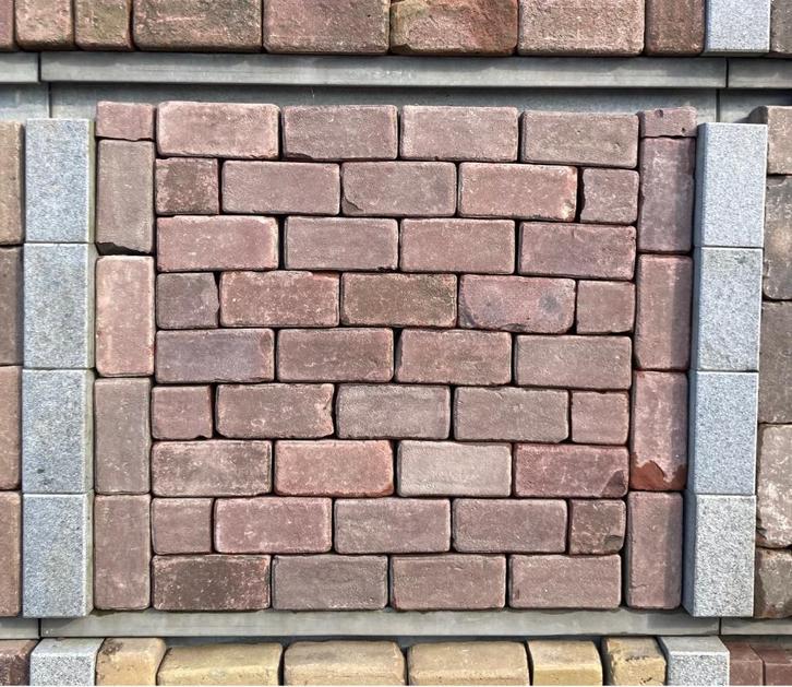 350m2 Prachtig oud gebakken klinkers keiformaat rood paars, Tuin en Terras, Tegels en Klinkers, Gebruikt, Klinkers, Keramiek, 10 m² of meer