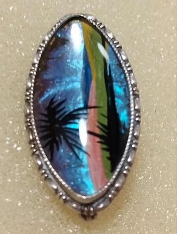 Art Deco jaren 20 sterling zilveren broche Thomas L. Mott beschikbaar voor biedingen