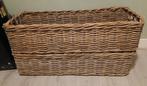 2 grote rieten manden., Ophalen, Zo goed als nieuw, Rond, Riet
