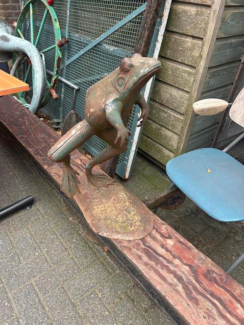 Groot Gietijzeren Kikker Beeld, Antiek en Kunst, Kunst | Beelden en Houtsnijwerken, Ophalen