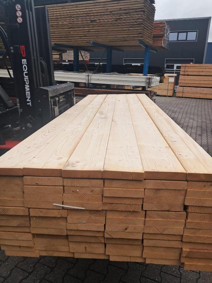 Steigerplank afgerond, gedroogd. Constructiehout, timmerhout, Tuin en Terras, Schuttingen, Nieuw, Hout, 1 tot 2 meter, 3 tot 6 meter