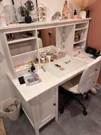 Bureau met speigel en verlichting en stoel, Huis en Inrichting, Bureaus, Ophalen of Verzenden, Zo goed als nieuw