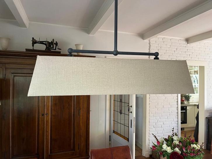 Frezoli Vechia Hanglamp zandkleurig, Huis en Inrichting, Lampen | Hanglampen, Gebruikt, 50 tot 75 cm, Stof, Ophalen of Verzenden