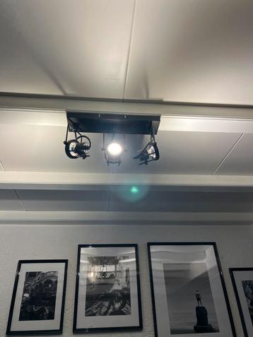 Twee stuks Zwarte Plafondspot met 3 Lampen Qazqa beschikbaar voor biedingen