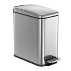 SONGMICS Afvalemmer - 10L - Zilver, Met pedaal, Nieuw, Ophalen of Verzenden, Minder dan 10 liter