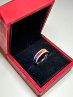 Zeer mooie rosé gouden ring met saffieren, Sieraden, Tassen en Uiterlijk, Ringen, Overige materialen, Ophalen of Verzenden, Zo goed als nieuw