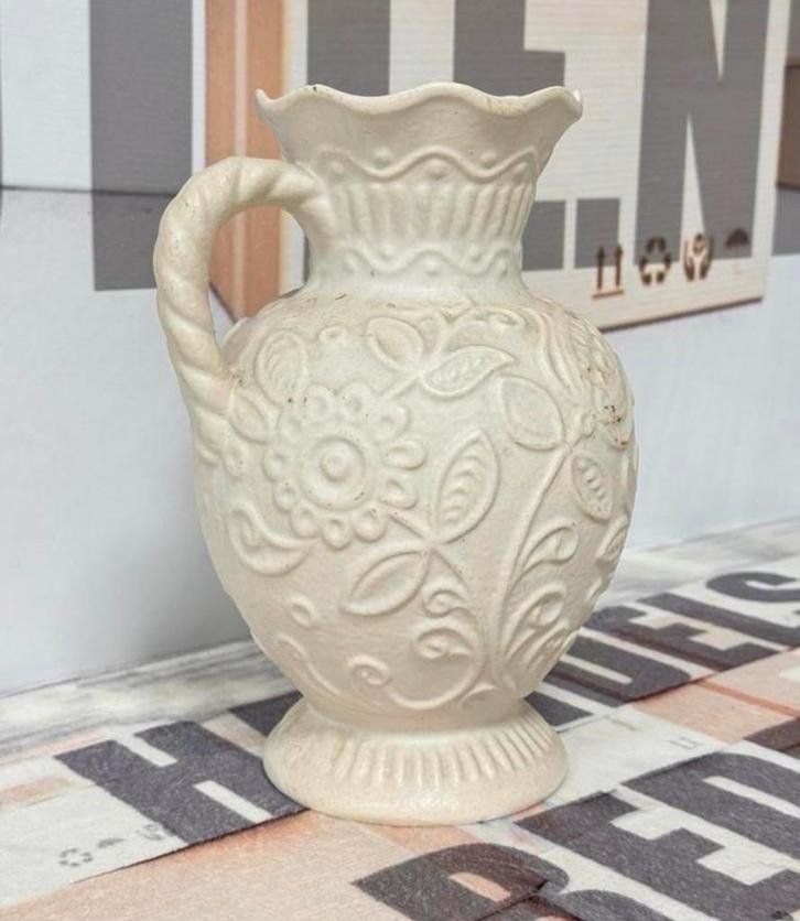 XL 1945 antiek Vaas Bay-West Germany keramisch creme 30cm, Antiek en Kunst, Antiek | Vazen, Ophalen of Verzenden
