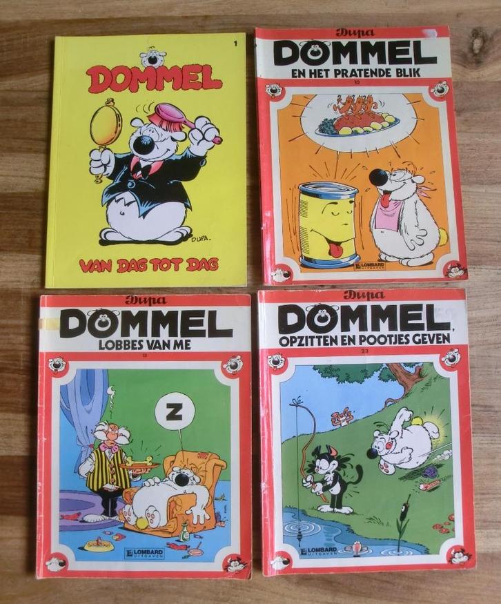 4 stripboeken uit de reeks van Dommel, Boeken, Stripboeken, Gelezen, Meerdere stripboeken, Ophalen of Verzenden