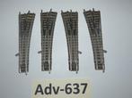 Adv-637 N Spoor Rechte Wissels 9170/71 Fleischmann Piccolo, Gebruikt, Gelijkstroom, Fleischmann, Rails