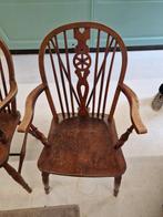 2x Houten Windsor Stoel met Armleuning, Ophalen, Twee, Bruin, Hout