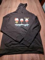 Kersthoodie -Drie Kerst Wijnglazen - Maat M, Diversen, Kerst, Ophalen of Verzenden, Nieuw