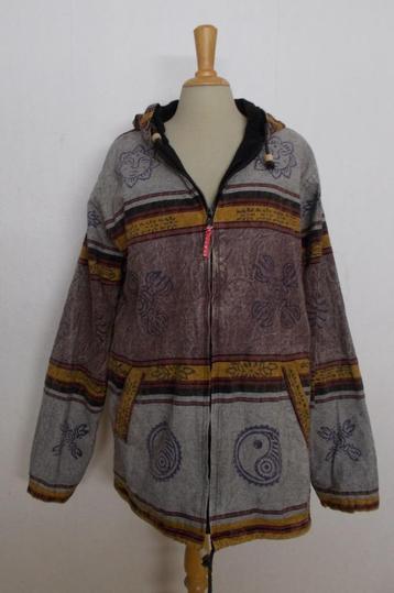 Hippie/ethnic windstopper vest met capuchon (Nepal)! L/XL beschikbaar voor biedingen