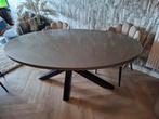 ovale tafel wel beschadigd, Huis en Inrichting, Ophalen, Gebruikt, 100 tot 150 cm, 50 tot 75 cm