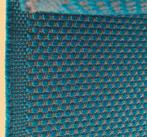 Vescom Rolla 08; petrol+grijs; 6,7 meter meubelstof, Overige materialen, Blauw, 120 cm of meer, Ophalen of Verzenden