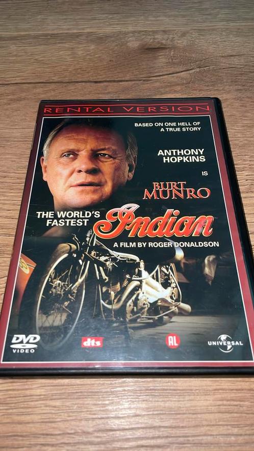 The World’s Fastest Indian met Anthony Hopkins op dvd., Cd's en Dvd's, Dvd's | Avontuur, Zo goed als nieuw, Ophalen of Verzenden