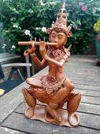 houten Krishna fluitspeler, Ophalen of Verzenden