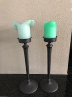 Gietijzeren kaarshouder, Huis en Inrichting, Gebruikt, 25 tot 50 cm, Bruin, Ophalen of Verzenden