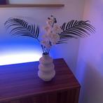 Kunstbloemen orchidee met palmblad zijdebloemen zijdeboeket, Ophalen of Verzenden, Nieuw, Binnen