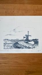 Litho Wipwatermolen bij Heiloo Johan Groot, Ophalen