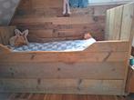 Steigerhouten Peuterbed, Kinderen en Baby's, Kinderkamer | Bedden, Ophalen, Gebruikt, 70 tot 85 cm, Lattenbodem