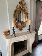 2 Zware IJzeren Kandelaars - 30cm, Huis en Inrichting, Woonaccessoires | Spiegels, Minder dan 50 cm, Gebruikt, Ophalen of Verzenden