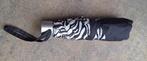 Opvouwbare paraplu met zebra motief, Sieraden, Tassen en Uiterlijk, Paraplu's, Ophalen of Verzenden, Nieuw, Zwart