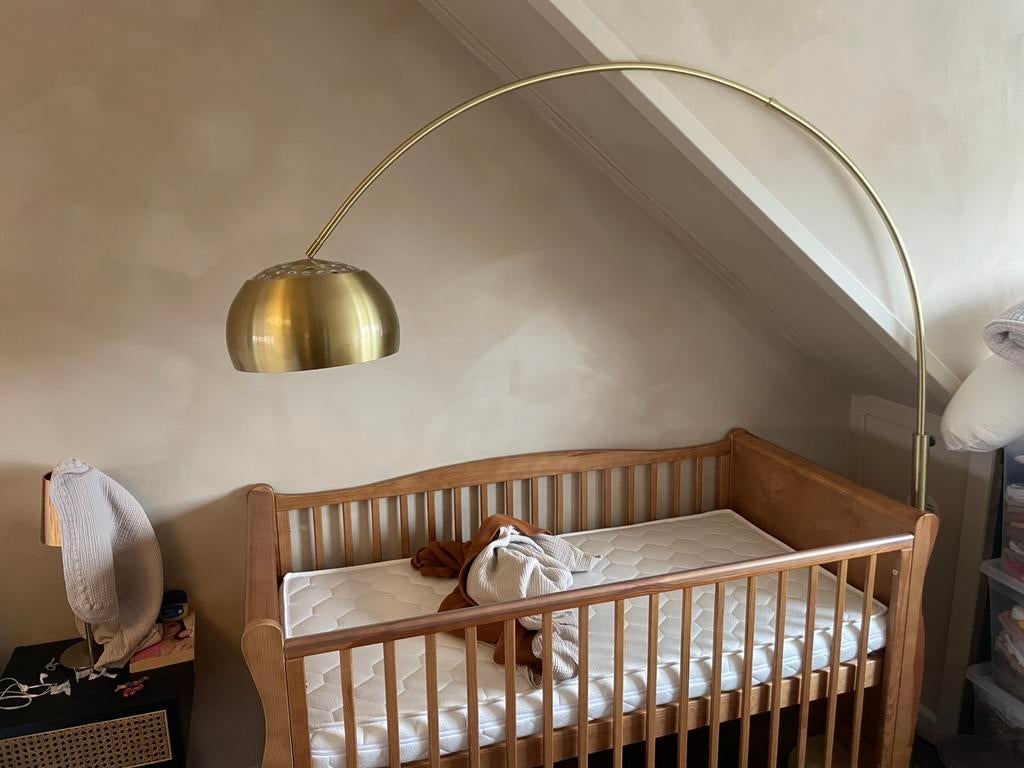 Zuiver Metal Bow Booglamp - Goud, Ophalen, Gebruikt, Metaal, 150 tot 200 cm