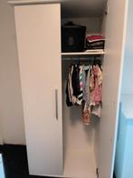 Witte kledingkast met hangruimte, Ophalen, Overige materialen, Met deur(en), Gebruikt